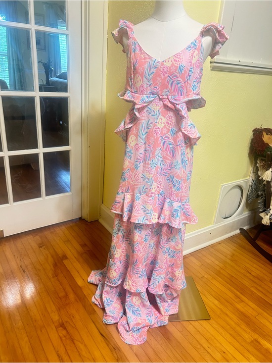 Simply Southern Dresses & Skirts - Simply Southern Pink Tropical Print Dress with Blue and Coral Accents